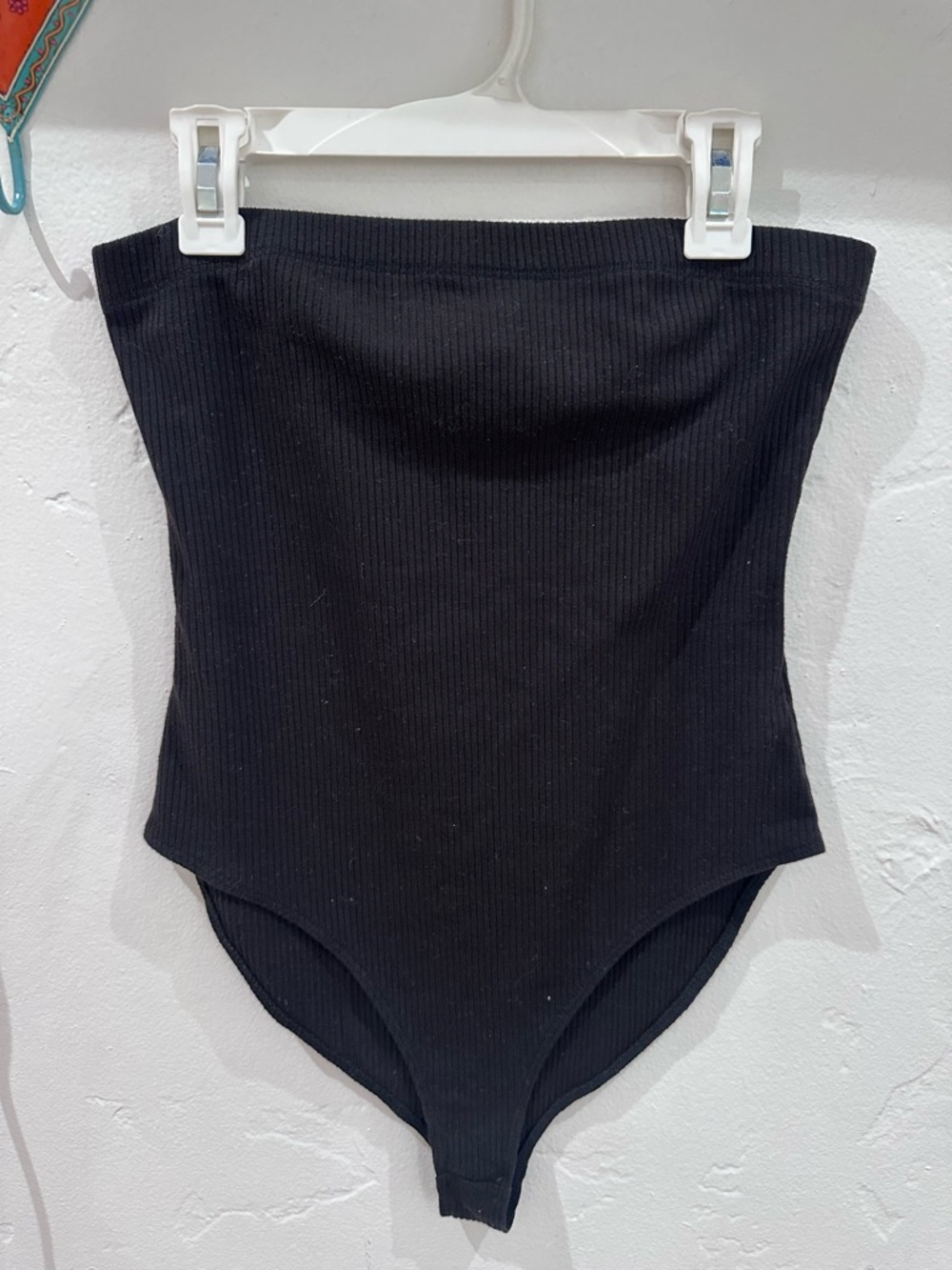 Forever 21 Black Ribbed Strapless Kids One-Piece